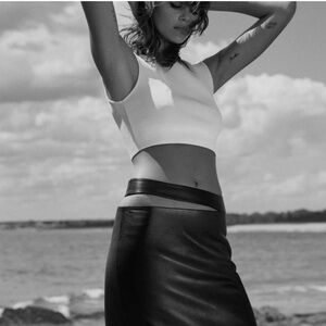 Zara KAIA White Crop Top